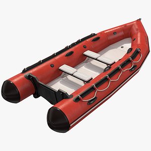 3D model rigid-hulled inflatable boat
