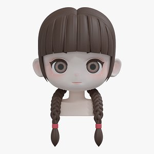 3D model Female Hair Style 09