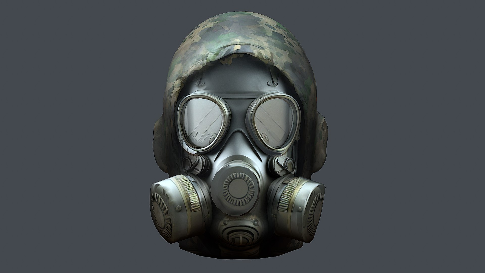 Gas mask protection futuristic isolated equipment 3D model 3DModell