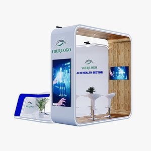 Modern Exhibition Booth Design - 3x3m Inline Stall