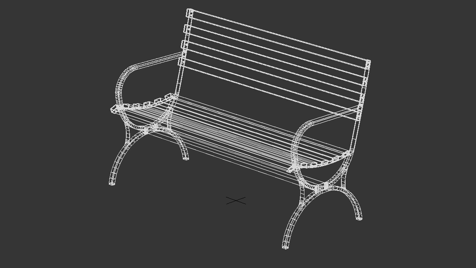 3d Model Rusko Outdoor Steel Garden Bench - Turbosquid 2005867