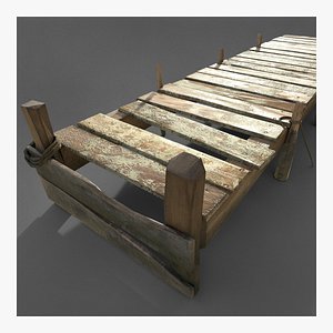 3D pier old wood model