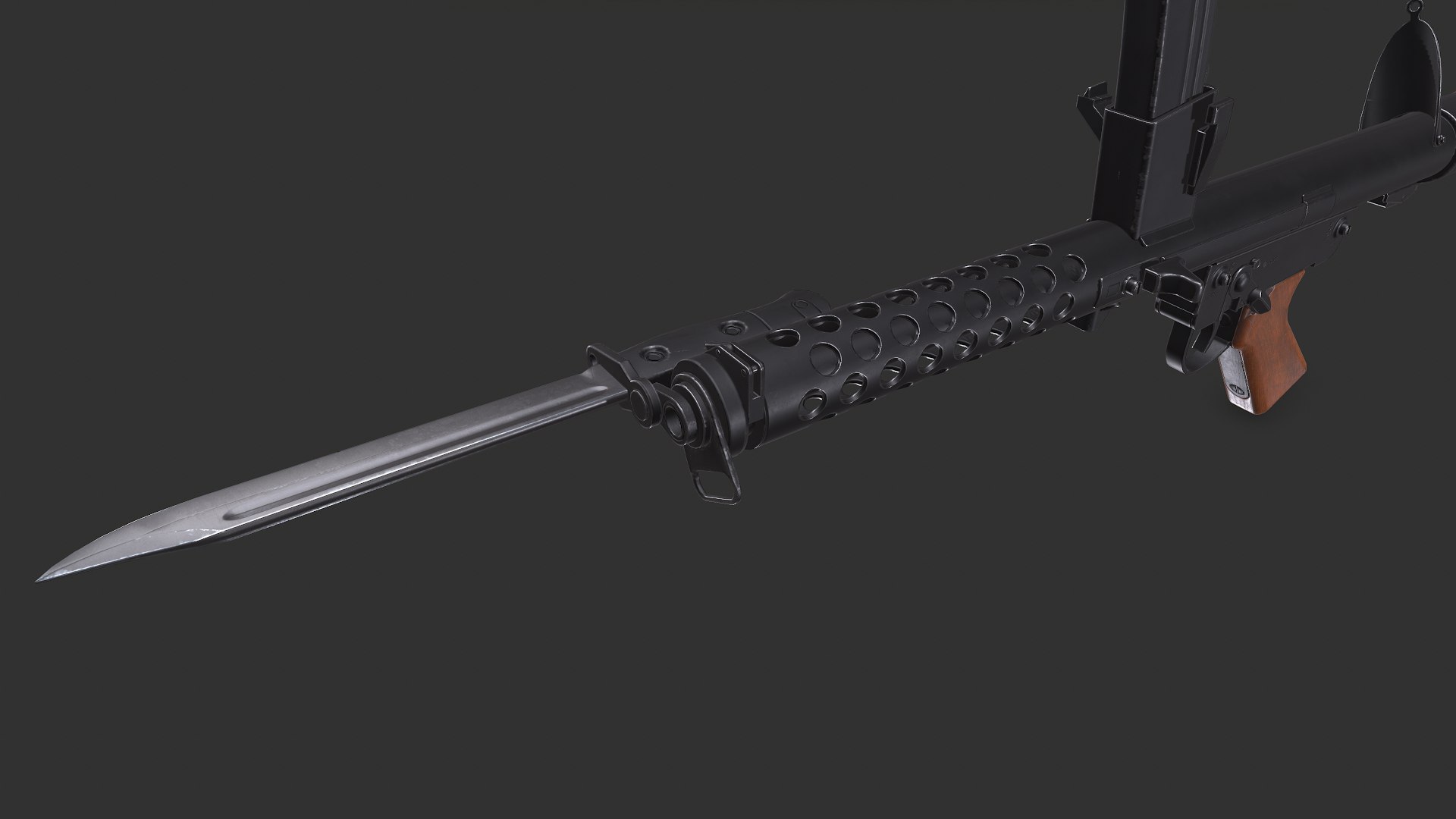 Lithgow F1 Submachine Gun SMG Low-poly PBR 3D - TurboSquid 2223245