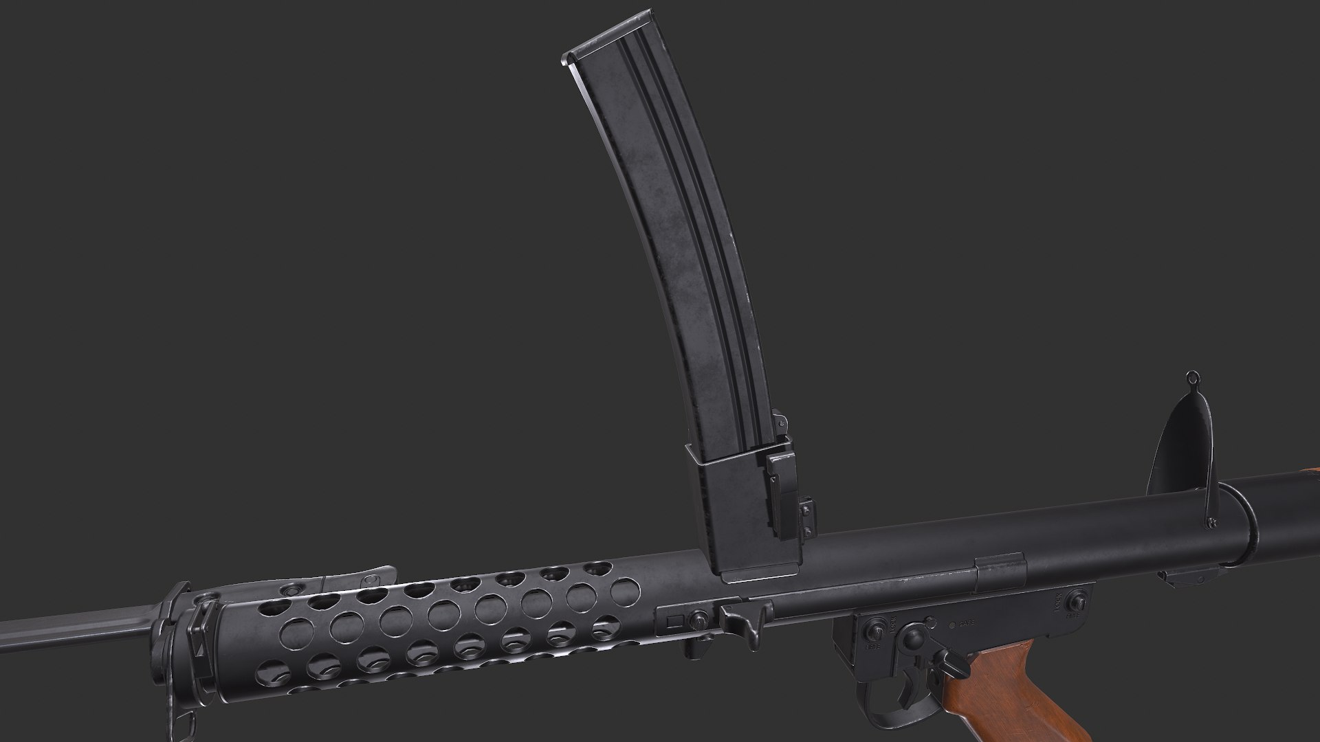 Lithgow F1 Submachine Gun SMG Low-poly PBR 3D - TurboSquid 2223245