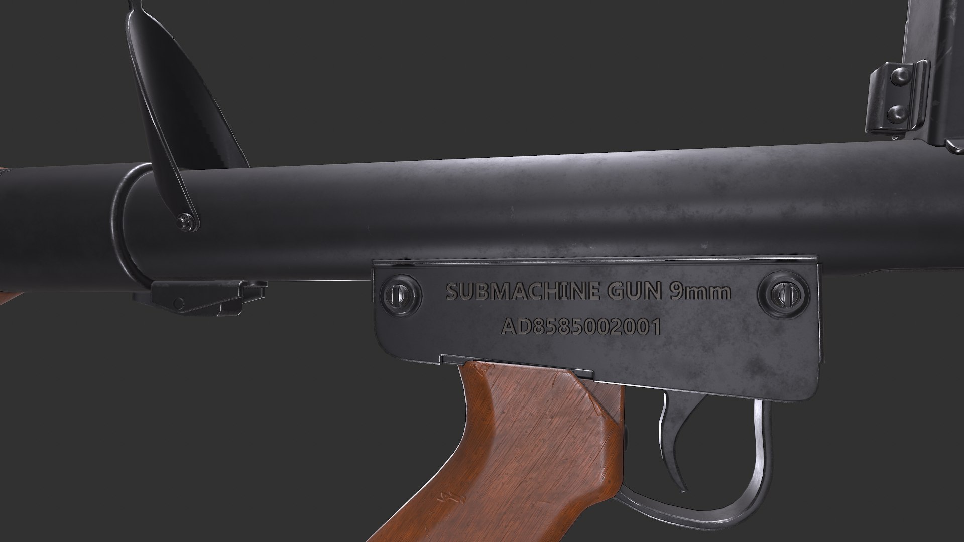 Lithgow F1 Submachine Gun SMG Low-poly PBR 3D - TurboSquid 2223245