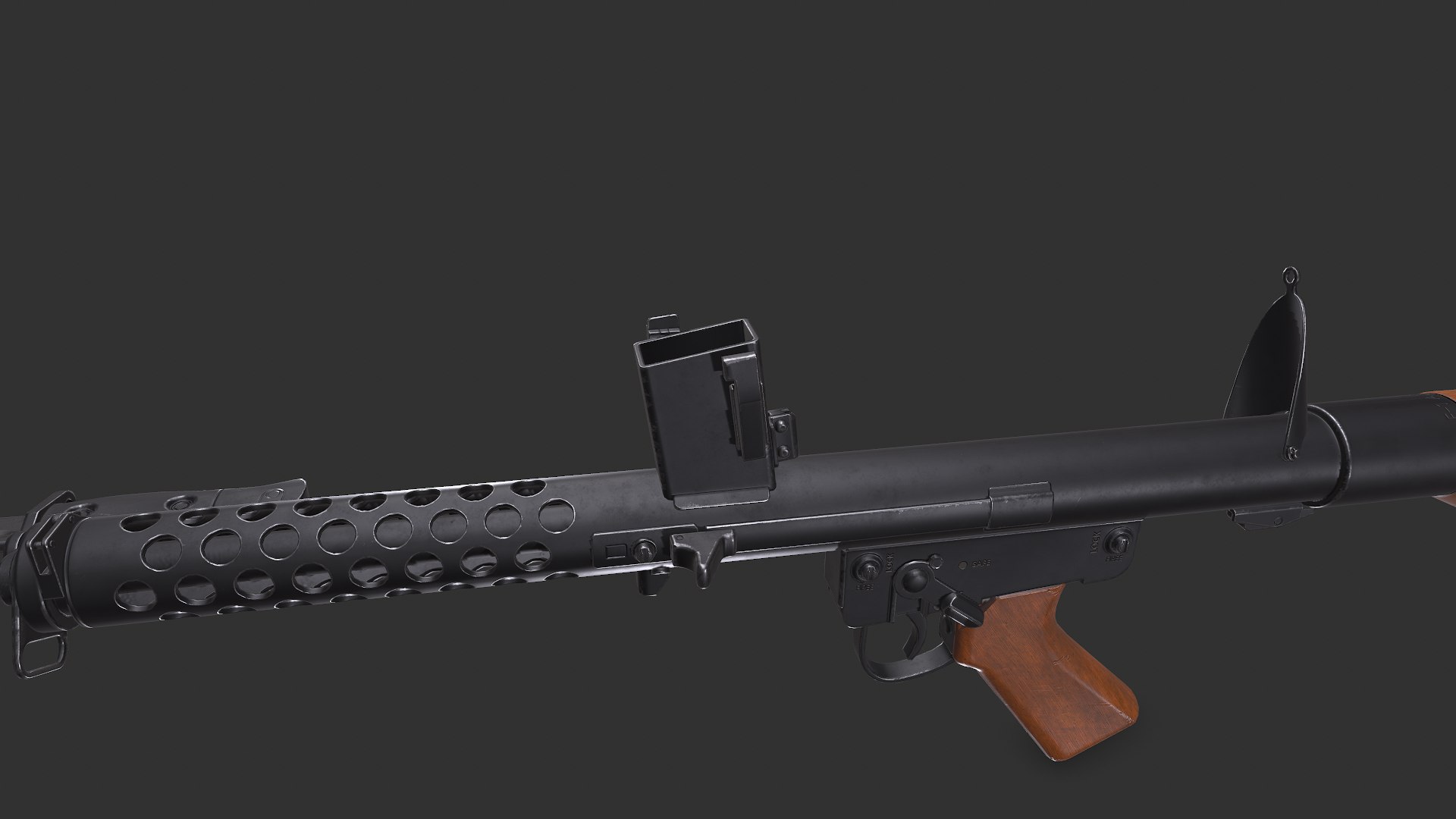 Lithgow F1 Submachine Gun SMG Low-poly PBR 3D - TurboSquid 2223245