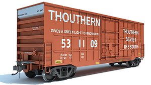 3D railroad boxcar model