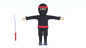 Low Poly Ninja Assassin Enemy 3D Model $80 - .blend .fbx .obj - Free3D