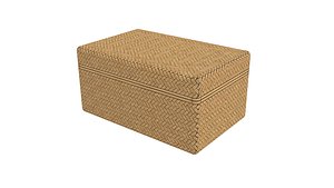 Vintage woven bamboo chest