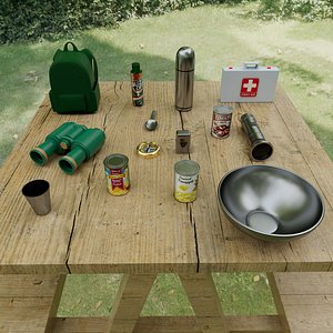 3D Camping Kit model