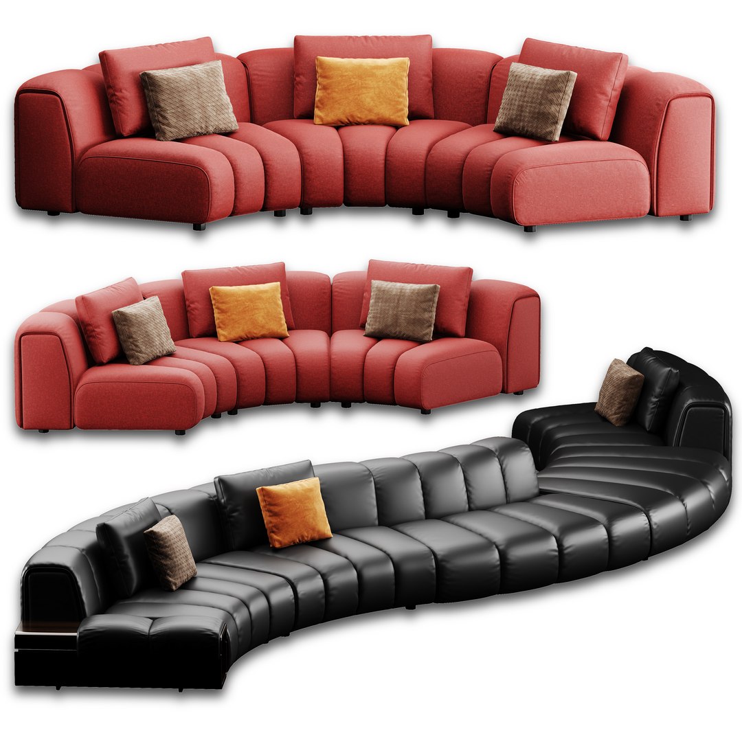 Minotti Ruffle Set 8 3D Model - TurboSquid 2629809