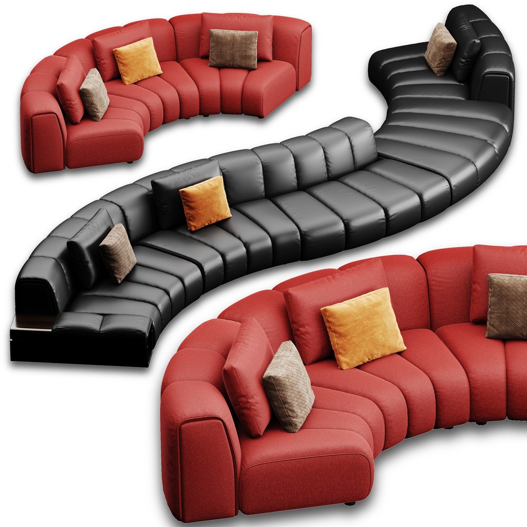 Minotti Ruffle Set 8 3D Model - TurboSquid 2629809