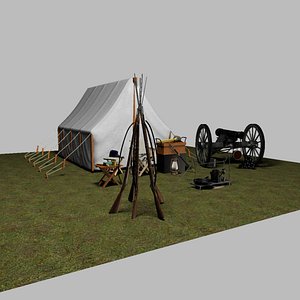 Civil War Camp Scene