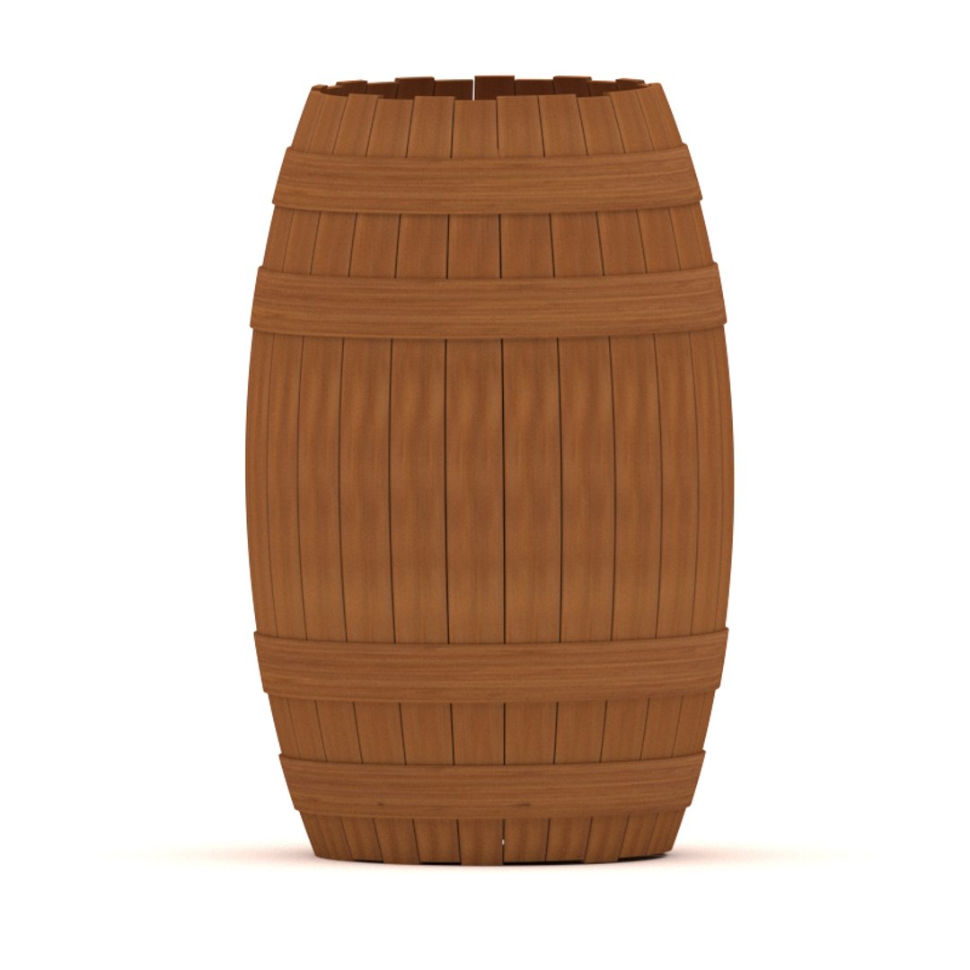 Wooden Barrel Model TurboSquid 1470574   V 