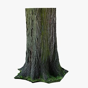 3d realistic wood stump model