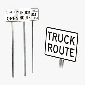 Road Signs - Truck And Weigh Stations model