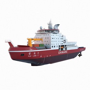 3D Scientific Research Ship - Xuelong-2 Polar Icebreaker model
