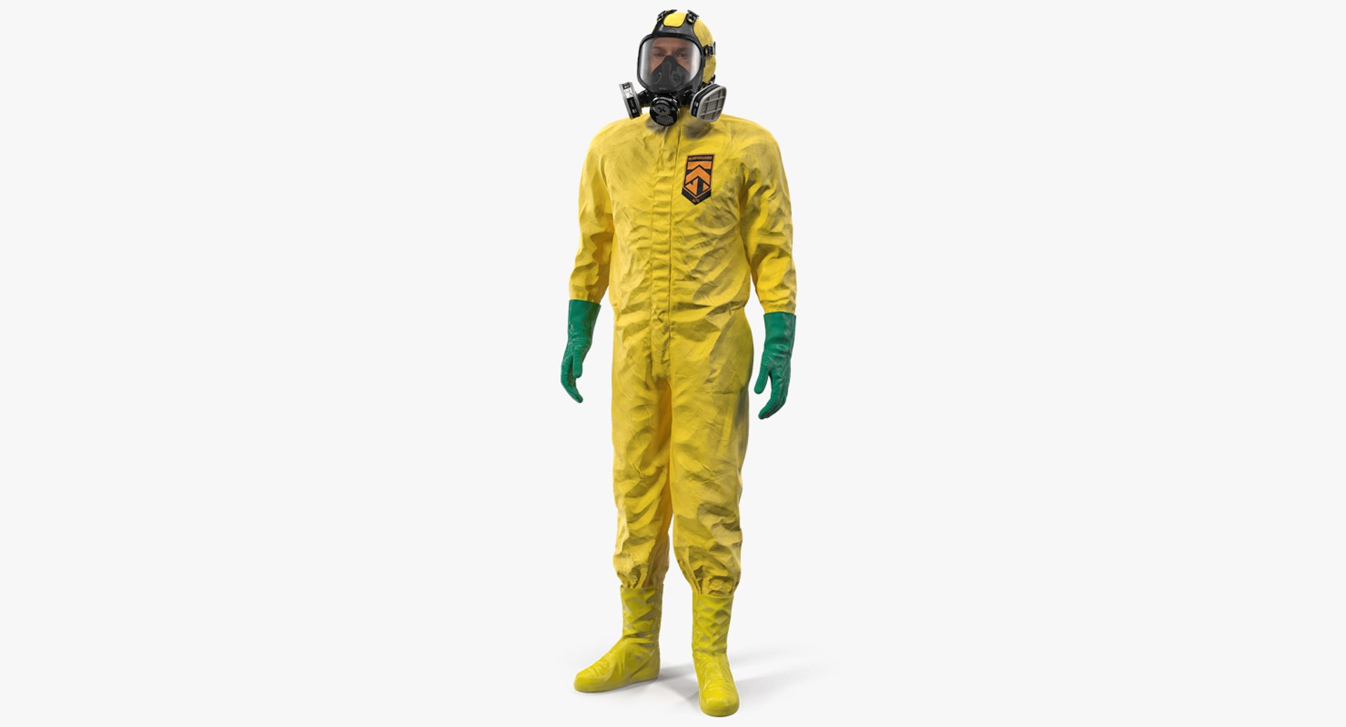 Hazmat Worker Standing Pose 3D model preview
