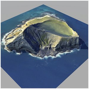 realistic island 3D model