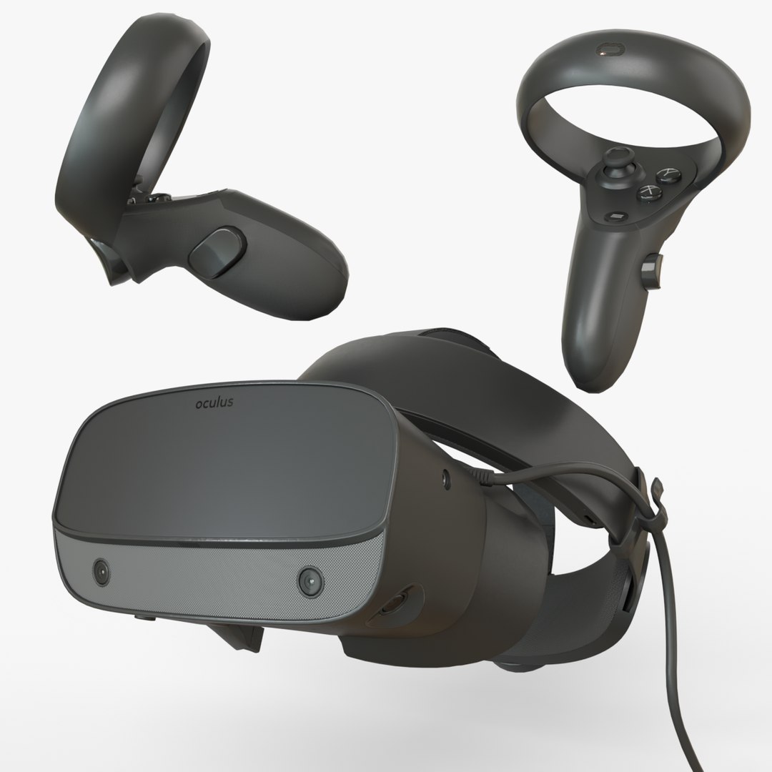 3D model Oculus Rift S with Oculus Touch V2 controllers - TurboSquid ...