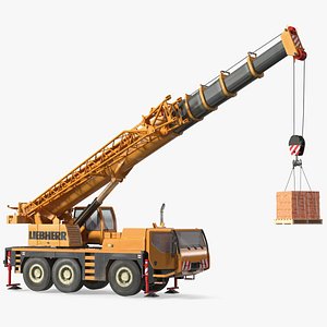 Compact Mobile Crane Liebherr With Load Rigged