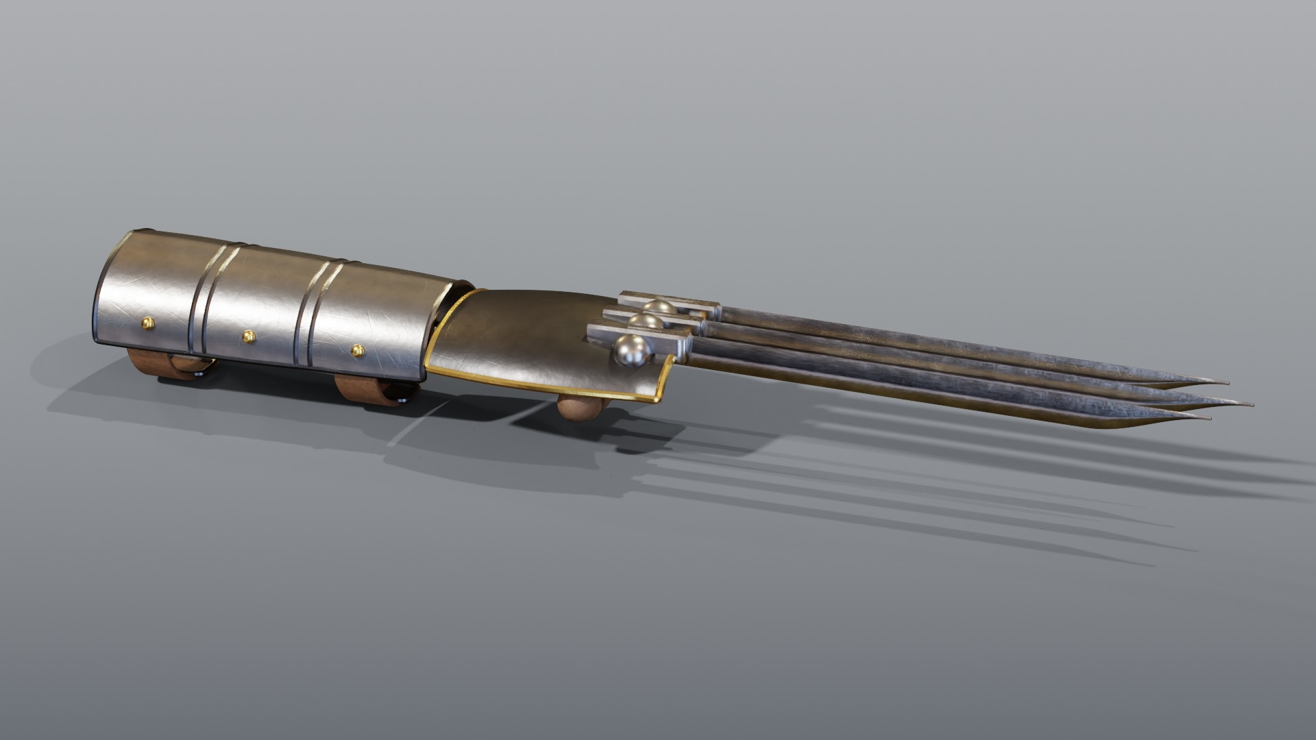 Triple Blade Claw Gauntlet PBR 3D model https://p.turbosquid.com/ts-thumb/ZN/SIKtFV/BK/heroclawsblade_turntable/jpg/1791313884/1920x1080/turn_fit_q99/a3592dcb3f4ca682e15be561974ba8fb0b2da9f2/heroclawsblade_turntable-1.jpg