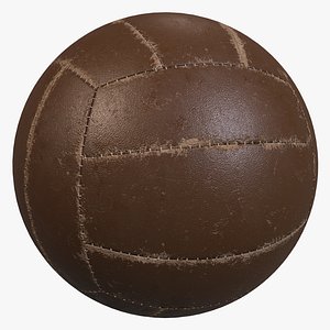 3D old volleyball ball model