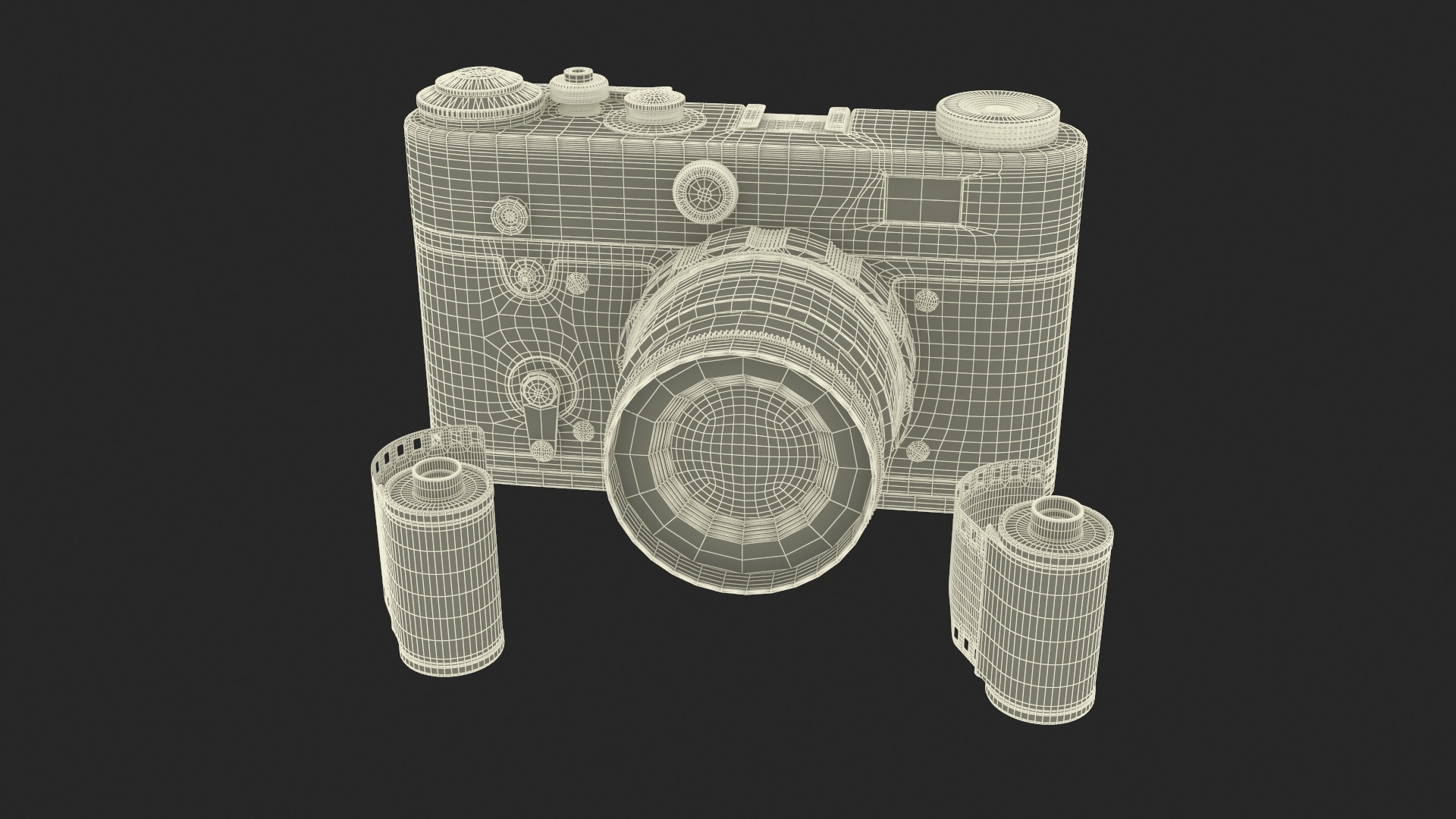 Vintage Camera With Film Rolls Fure Fur Model - TurboSquid 2412663