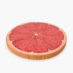 3D Sliced Grapefruit