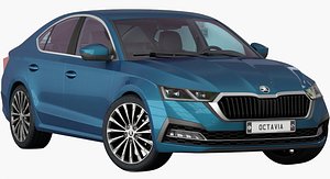 3D realistic skoda octavia 2020 model