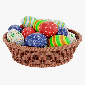 Easter Eggs in Basket