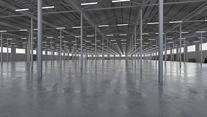 3D model industrial building interior 5b