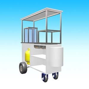 3ds max drag cart hotdog