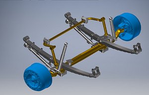 Front axle truck 3D model 3D model