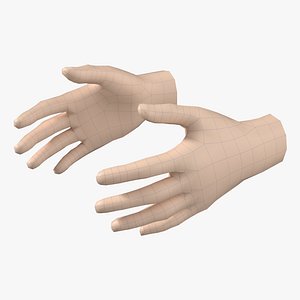 3D model Female Hand Base Mesh 08