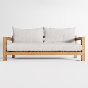 3D 2 Seater Outdoor Sofa model