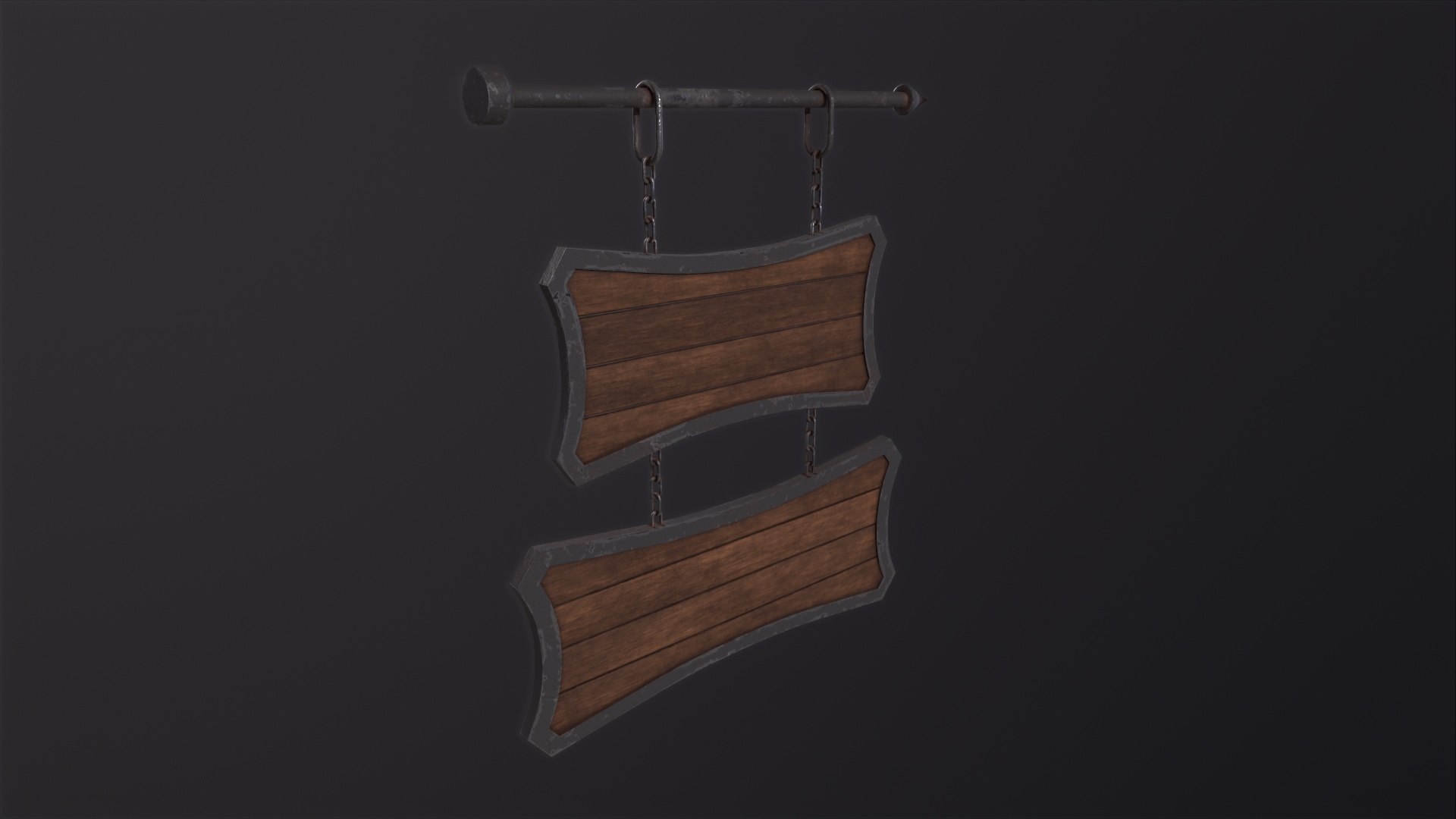 3D Model Medieval Wooden Tavern Sign - TurboSquid 2114189