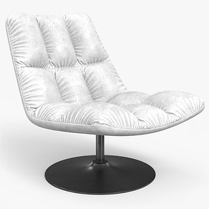 Bar Lounge Chair White 3D