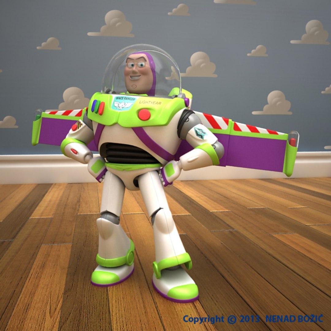 3d Buzz Lightyear Rigged Model