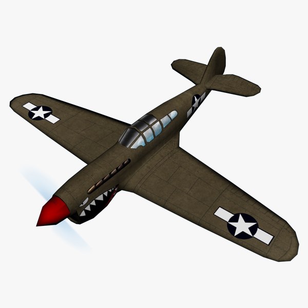 modelo 3d Curtiss P-40 Warhawk Low Poly - TurboSquid 1598649