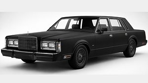 3D Lincoln Town Car 1989 3D Model model