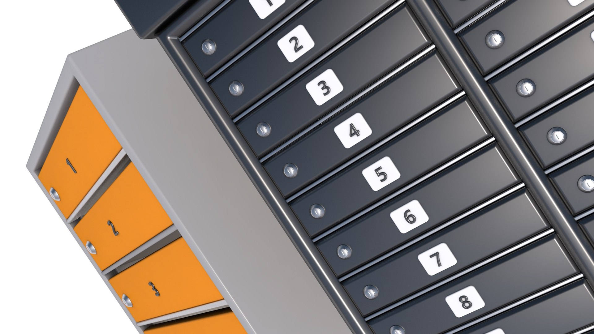 3D Mailboxes Block - TurboSquid 2068669