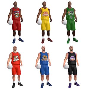 Basketball Players LOD3 Rigged