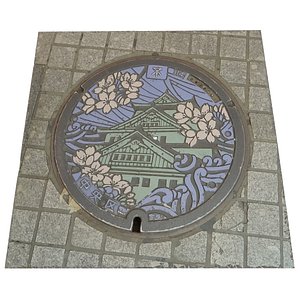Game Ready Osaka Manhole 3D