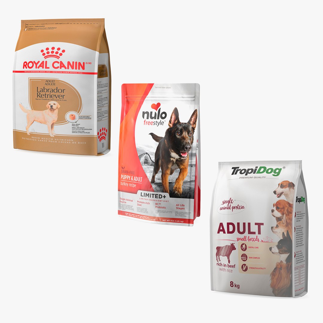 Pet Food Large Packages Collection 2 3D model preview
