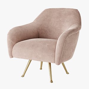 3D Mecox Dayle Rose Quartz Swivel chair