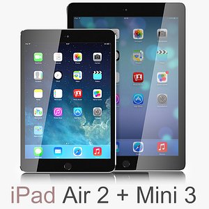 2 ipad air space 3d max