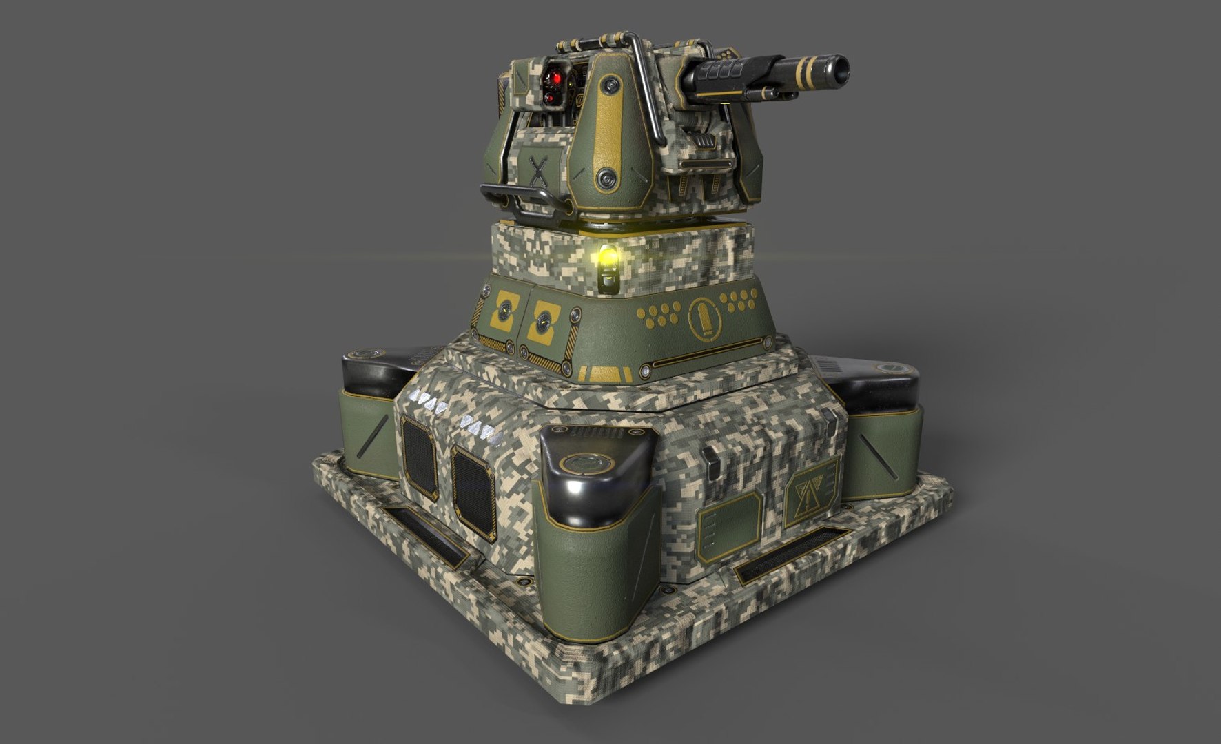 3D Small 50mm Cannon Model - TurboSquid 1764936