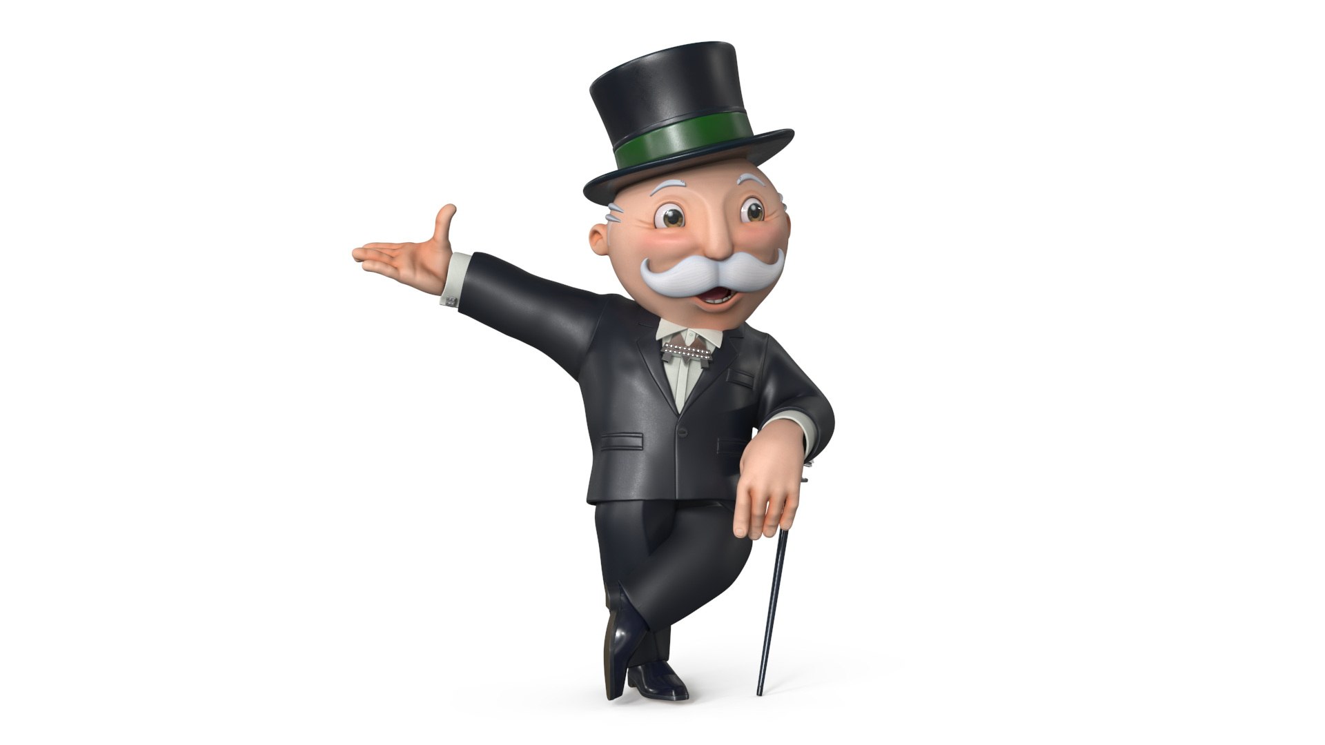 Mr Monopoly Character Welcome Pose 3D model preview
