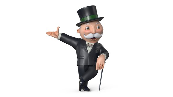 modelo 3d Pose de bienvenida del personaje de Mr. Monopoly - TurboSquid ...